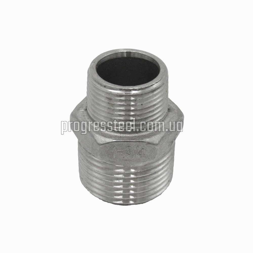 Ниппель переходной нержавеющий ДУ 50х32 2"x1"1/4 AISI 304