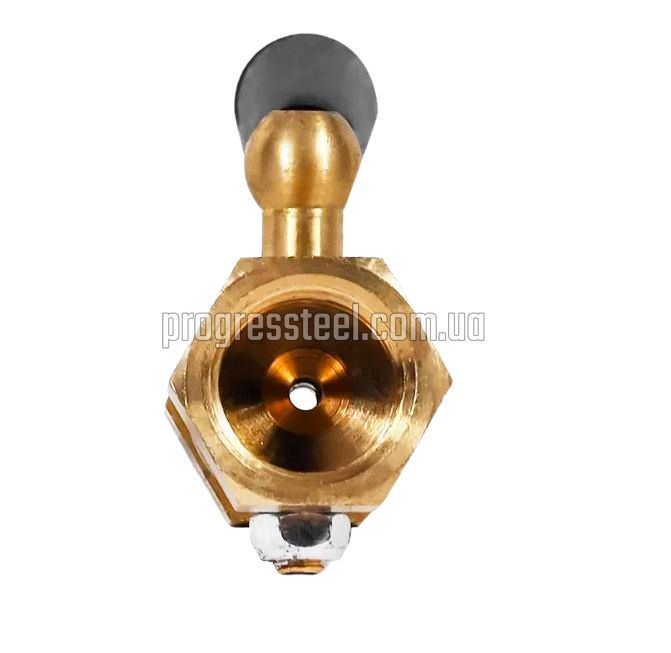 Кран шаровый латунный для манометра 3-х ходовой Ду 15 М20х1,5/G1/2 (4Мпа) ручка рычаг