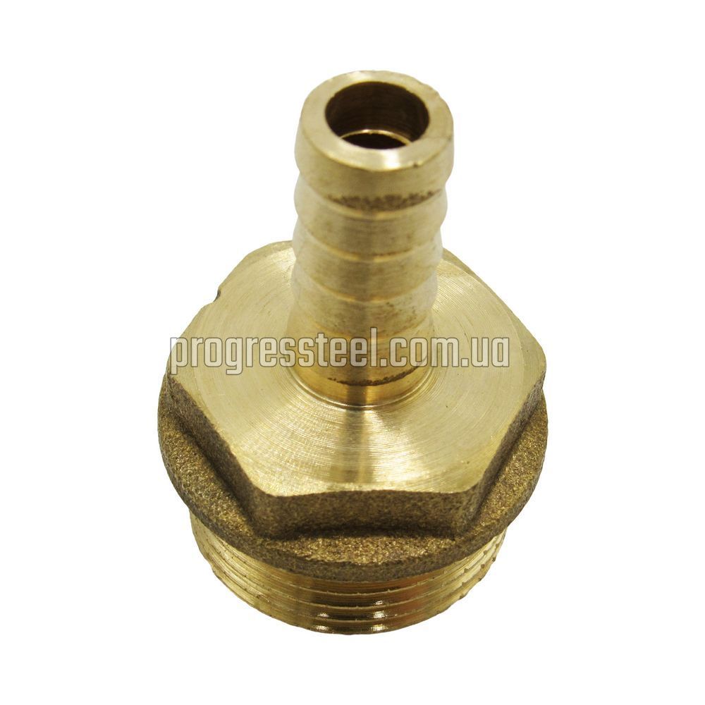 Штуцер шланговий латунний зовнішня Ду 15х10